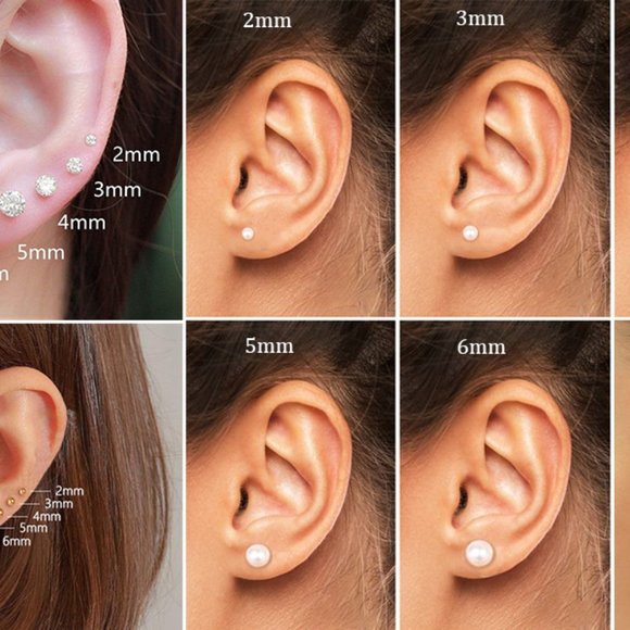 ❤️❤️ 68 Pairs Gold Stud Earrings for Women Multipack, Hypoallergenic Assort ❤️❤️ - Picture 3 of 4